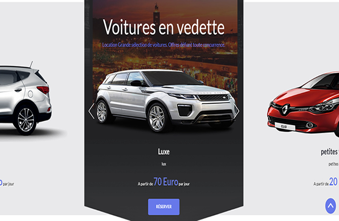 Création site web marrakech location des voitures